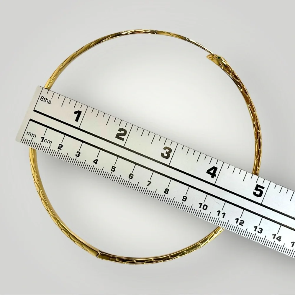 Blackhead Empty Town-Snake Hinged Choker Necklace 4.57” Diameter - Picture 6 of 6
